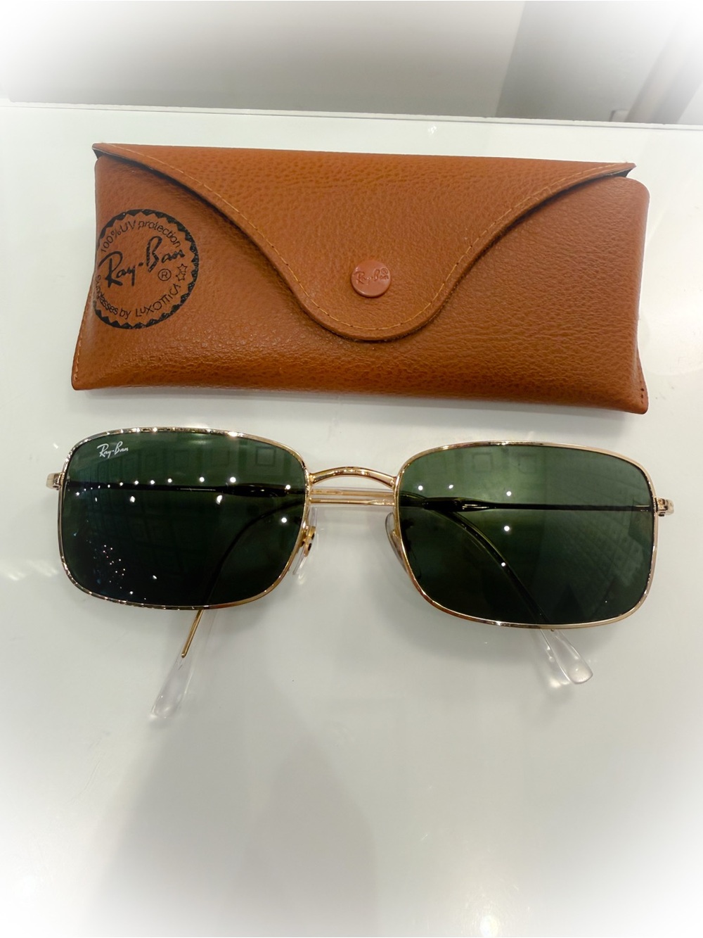Ray-Ban RB 3746 Sunglasses Frame Arista Gold with  G-15 Lenses and Case